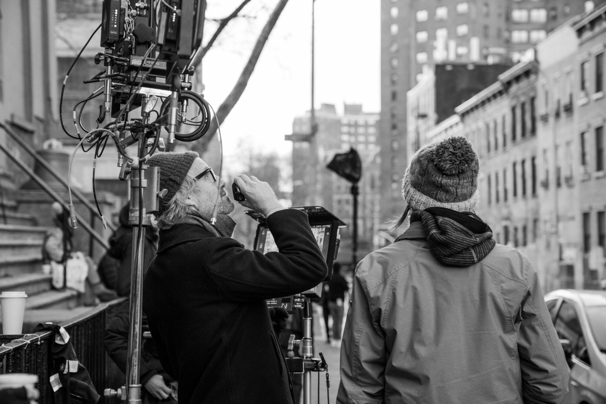 Writer/director Mike Mills on the set of "C'Mon C'Mon."