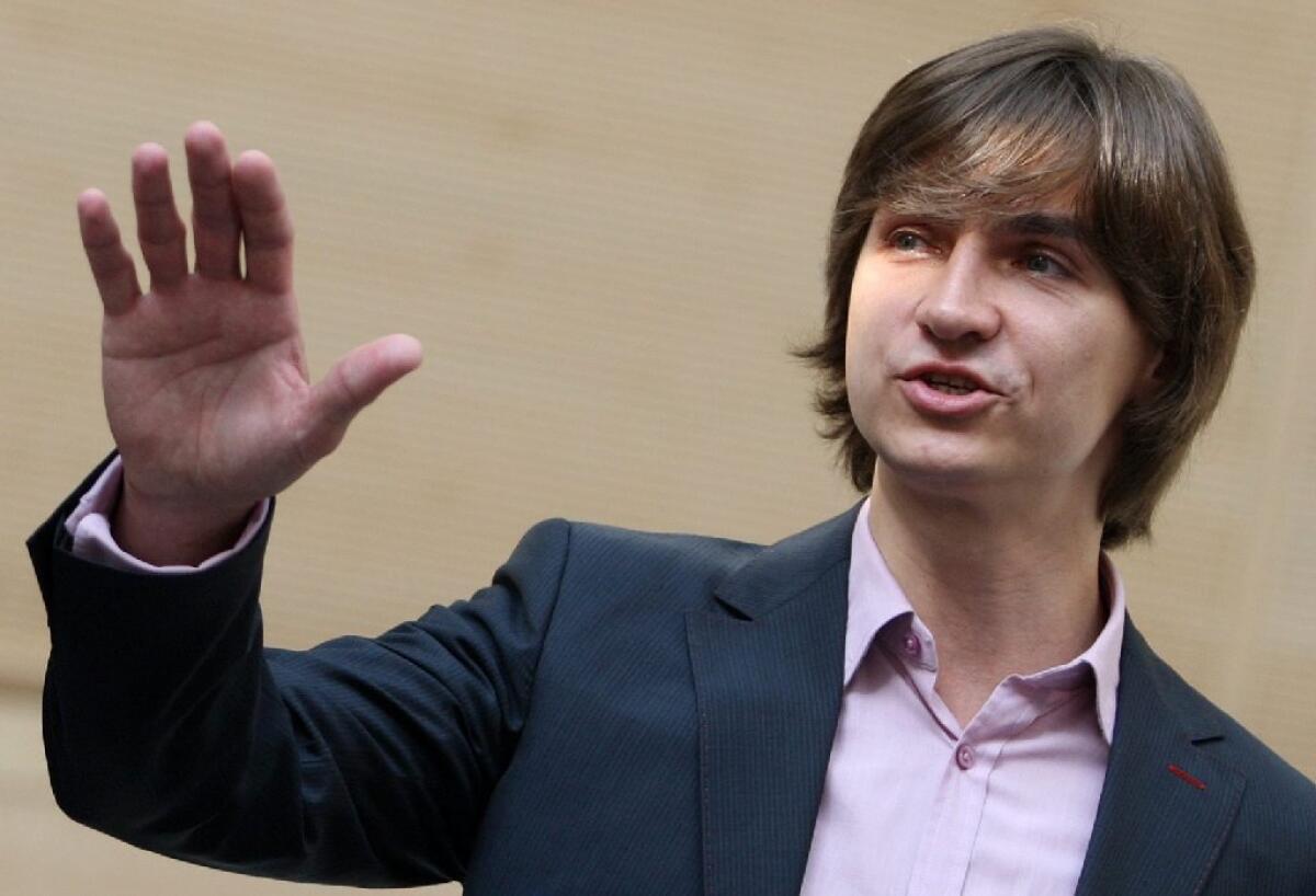 Sergei Filin, artistic director of the Bolshoi Ballet, speaking in Moscow in 2011. Filin suffered severe facial injuries this month after an assailant threw acid in his face.