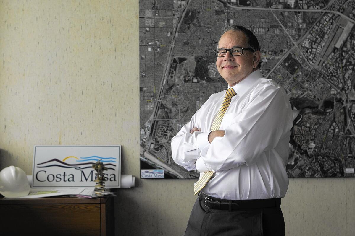 Ernesto Munoz is leaving Costa Mesa City Hall after more than 20 years, most recently as public services director.