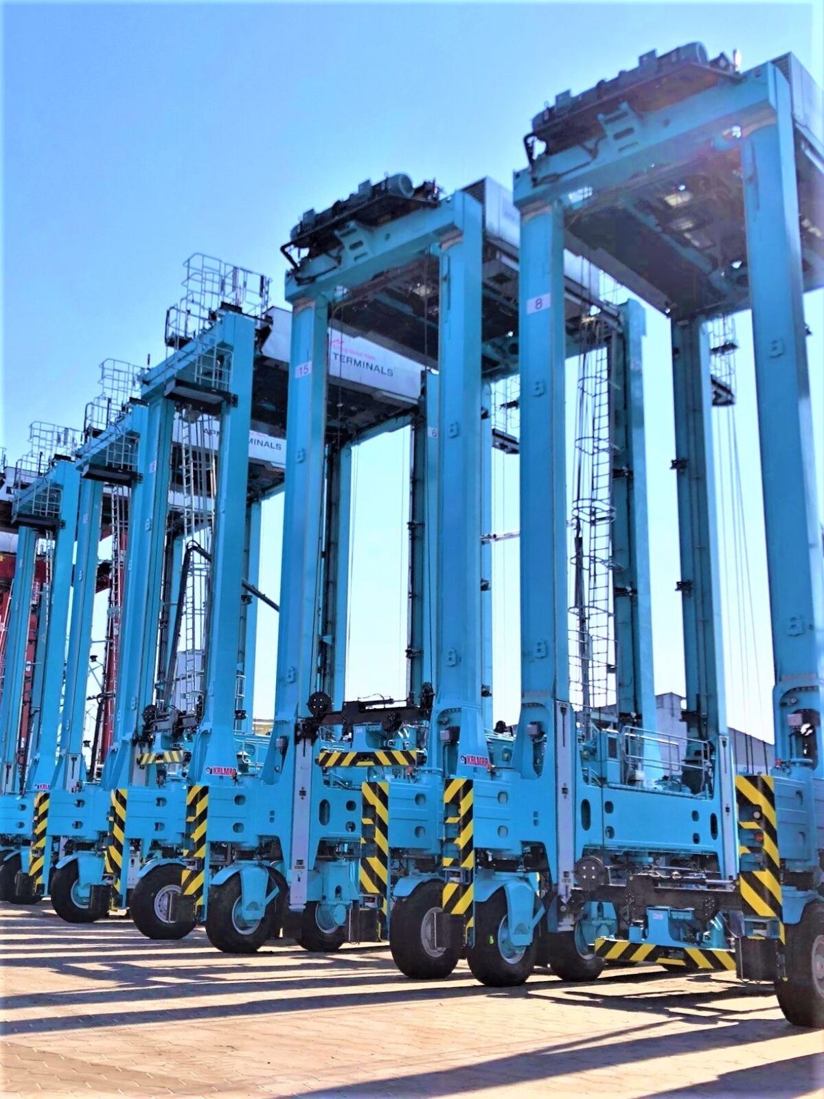 Maersk automated cargo carriers manufactured in Poland.