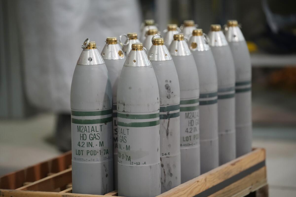 Canisters of mustard gas