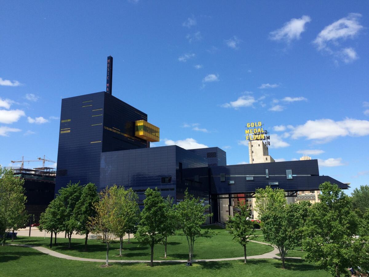 A view of Jean Nouvel's Guthrie Theater in Minneapolis, completed in 2006. When the architect received the Pritzker Prize, the theater was cited as an exemplerary example of his work.
