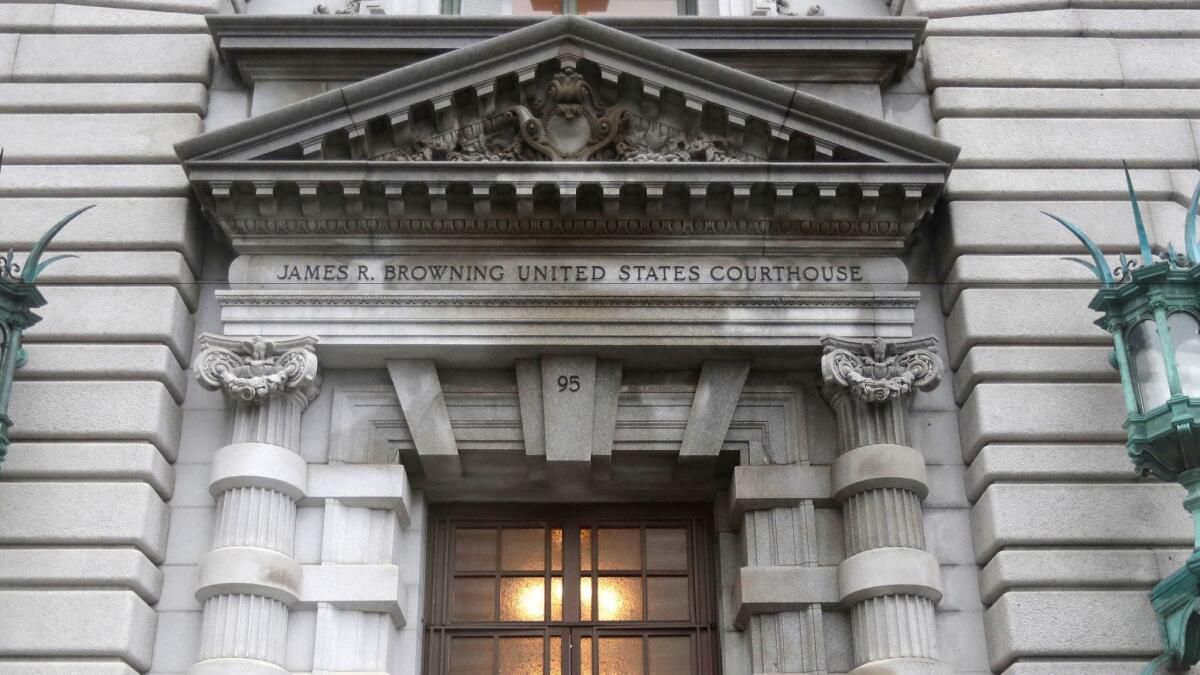 The U.S. 9th Circuit courthouse in San Francisco. 