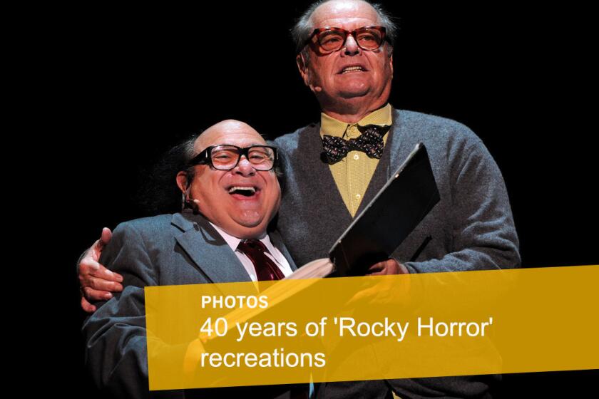 2010 - Actors Danny DeVito and Jack Nicholson performed together for "The Rocky Horror Picture Show's" 35th anniversary at the Wiltern in Los Angeles.
