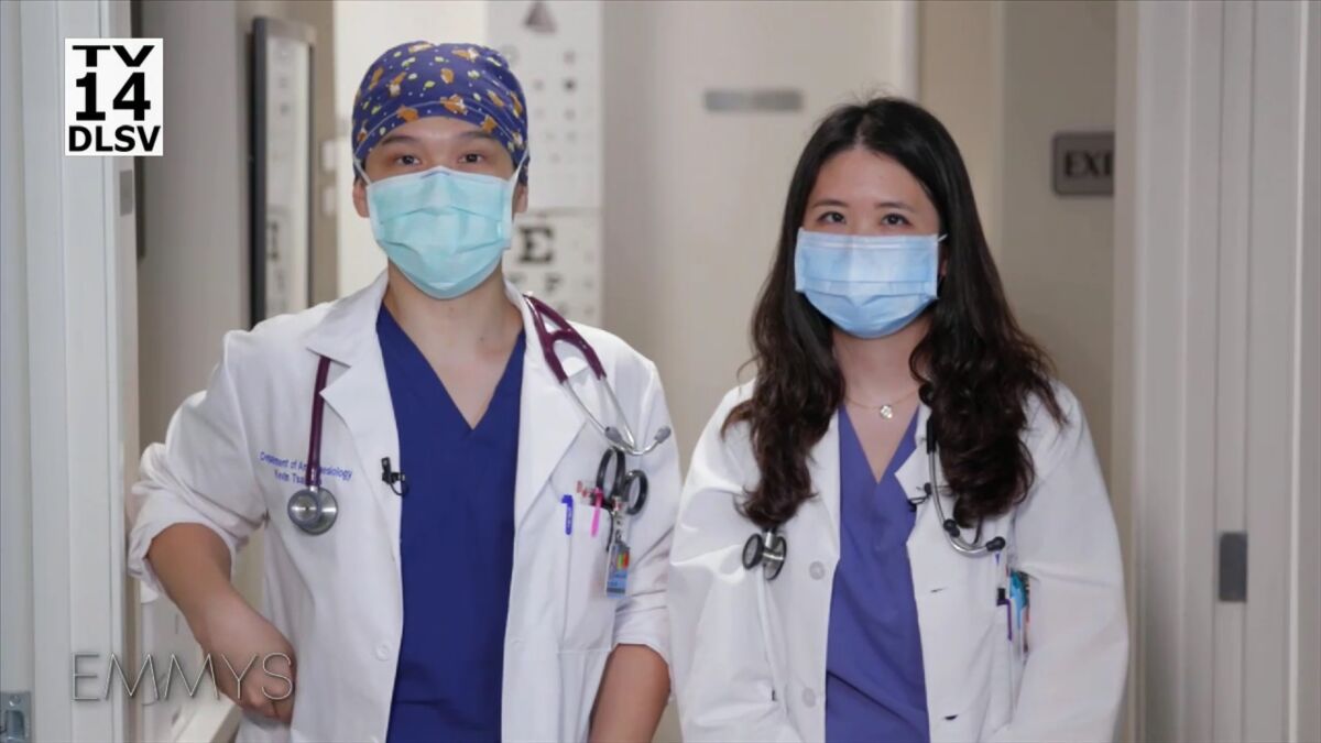 Siblings Kevin and Karen Tsai were among the non-Hollywood workers in the pandemic spotlight during the Emmys telecast. 