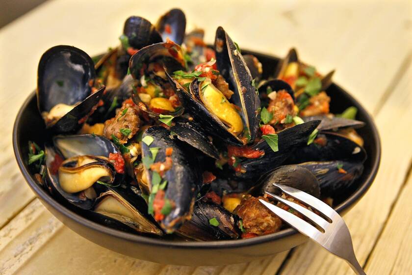 Portuguese-style mussels at Little Fork in Hollywood.