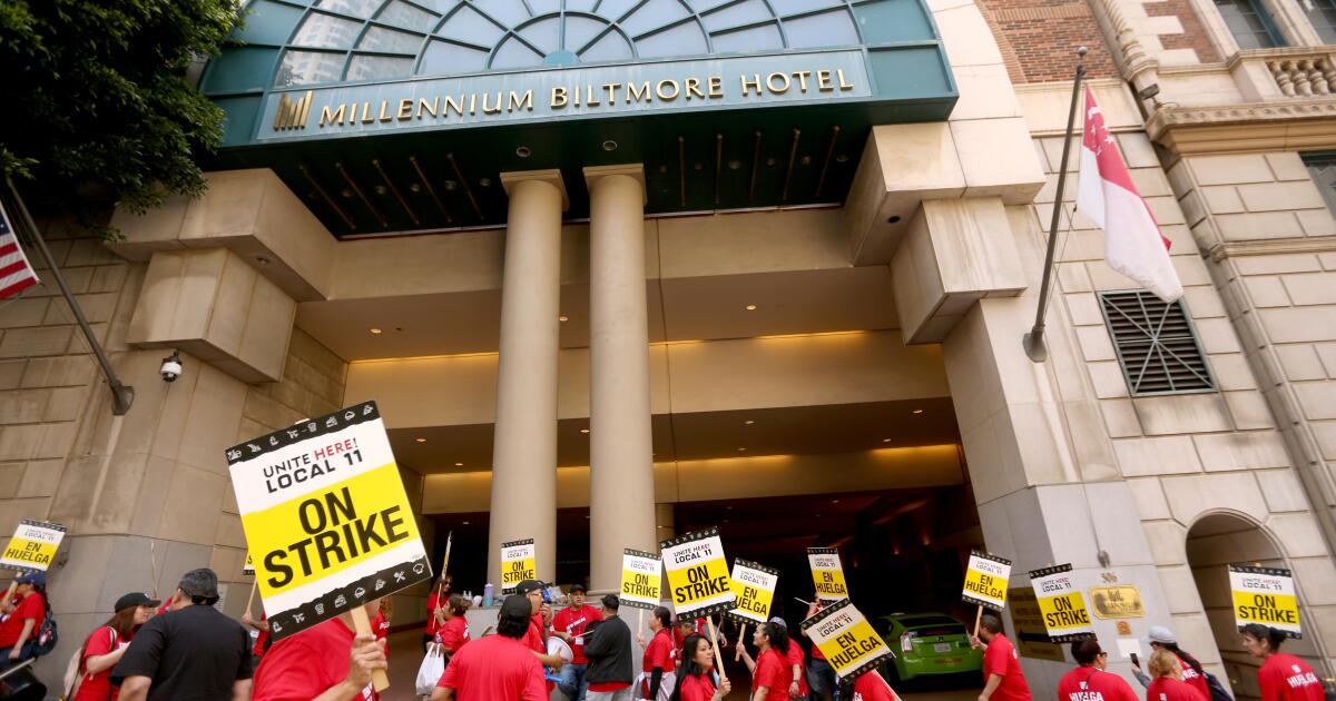 南加州酒店罢工：千禧比尔特摩尔洛杉矶酒店工人达成暂定协议
