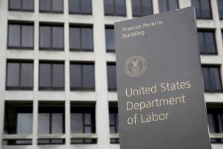 FILE - In this May 6, 2020, file photo, a sign stands outside the Department of Labor's headquarters in Washington. A government watchdog has found that the Labor Department’s widely watched weekly unemployment benefits data are providing an inaccurate reading on the number of newly laid off workers because of flaws in the government’s data collection. (AP Photo/Patrick Semansky, File)