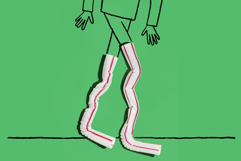 Straw legs illustration