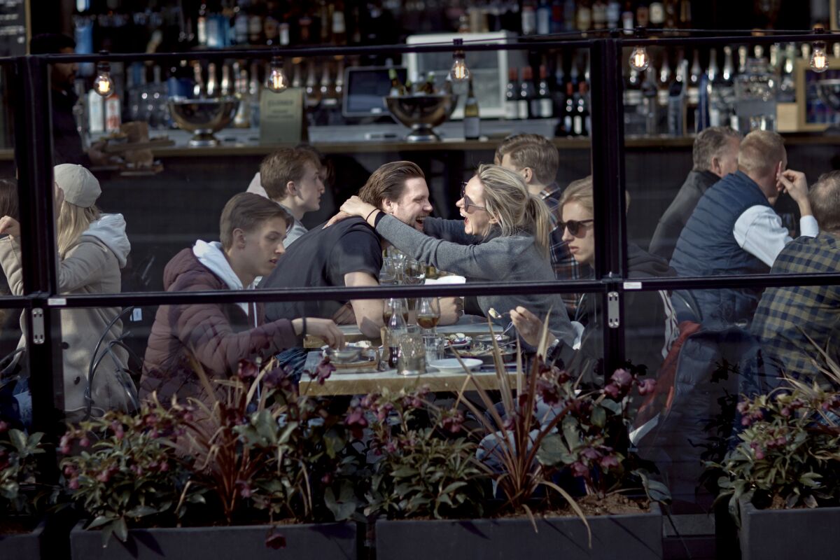 A couple in a restaurant in Stockholm