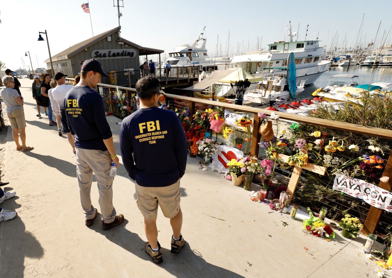 FBI at memorial for dive boat victims