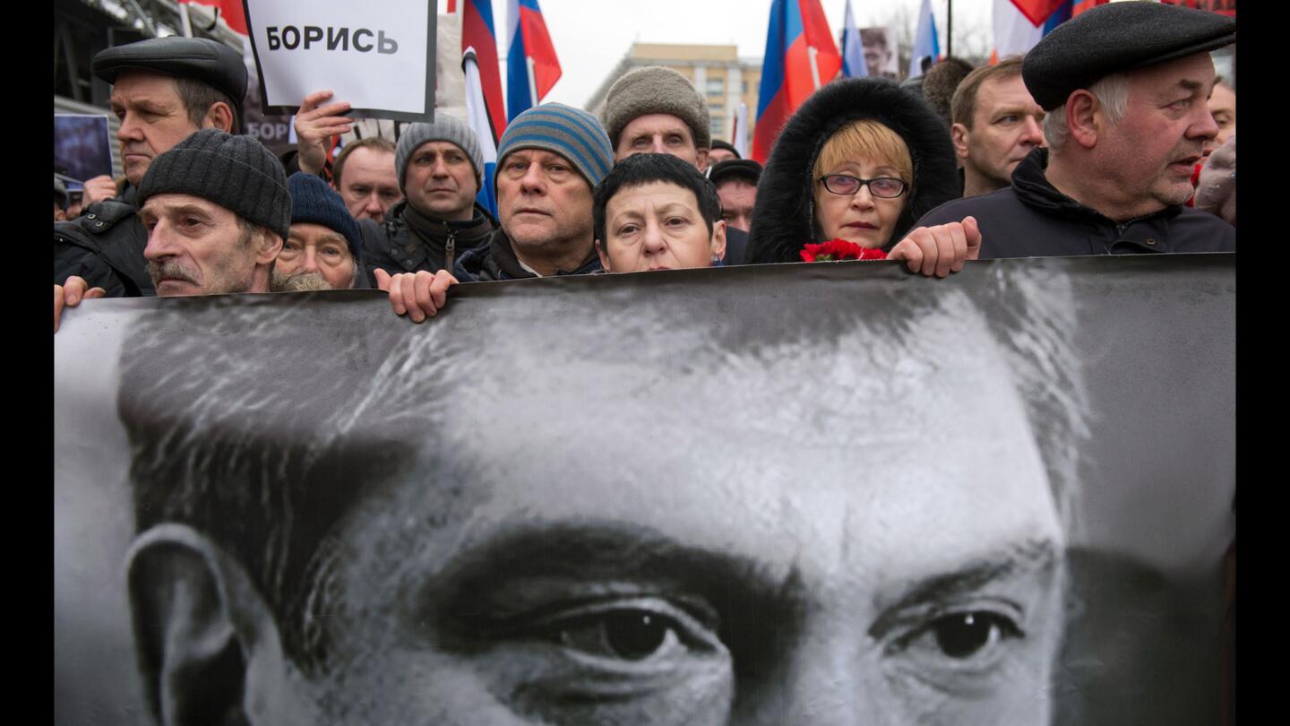 Moscow marchers mourn Boris Nemtsov