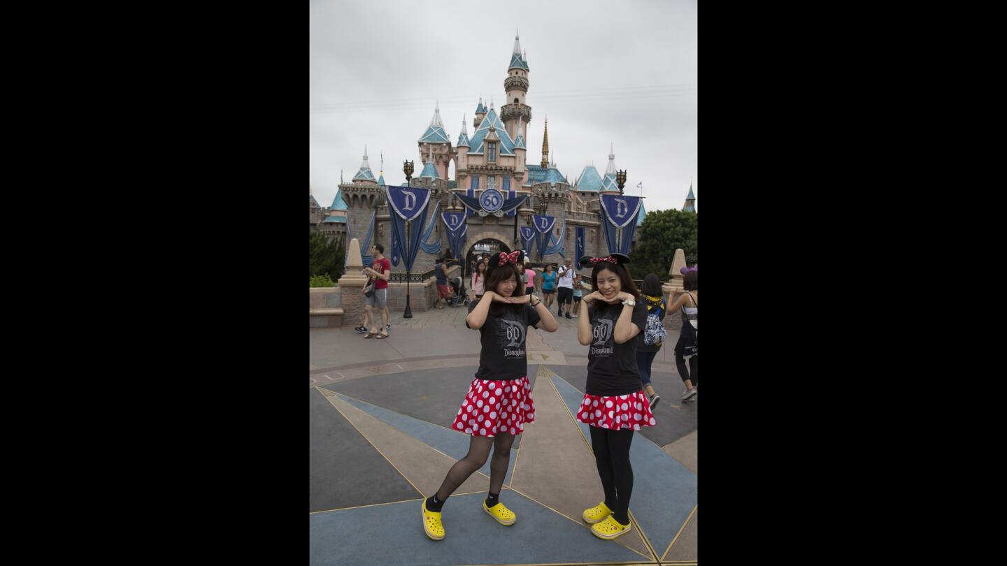 Visitors from Japan at Disneyland