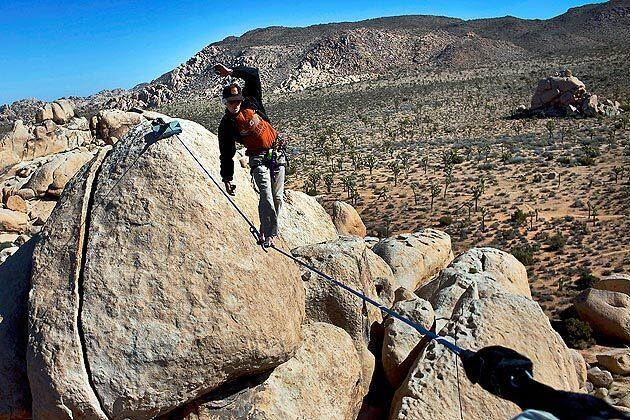 "Highlining" in Joshua Tree