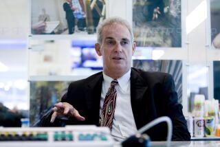 Chriss Street, treasurer of Orange County, California, speaks during an editorial board meeting in New York