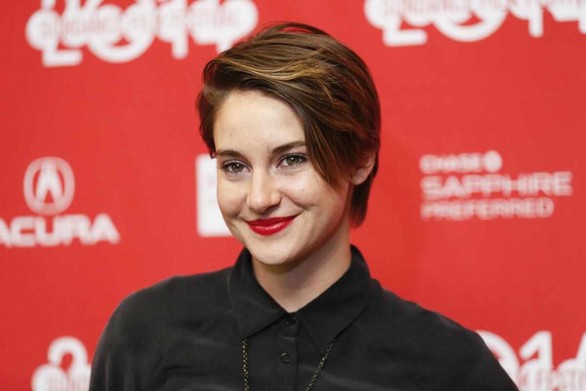 Shailene Woodley poses at the premiere of the film "White Bird in a Blizzard" during the 2014 Sundance Film Festival on Jan. 20.