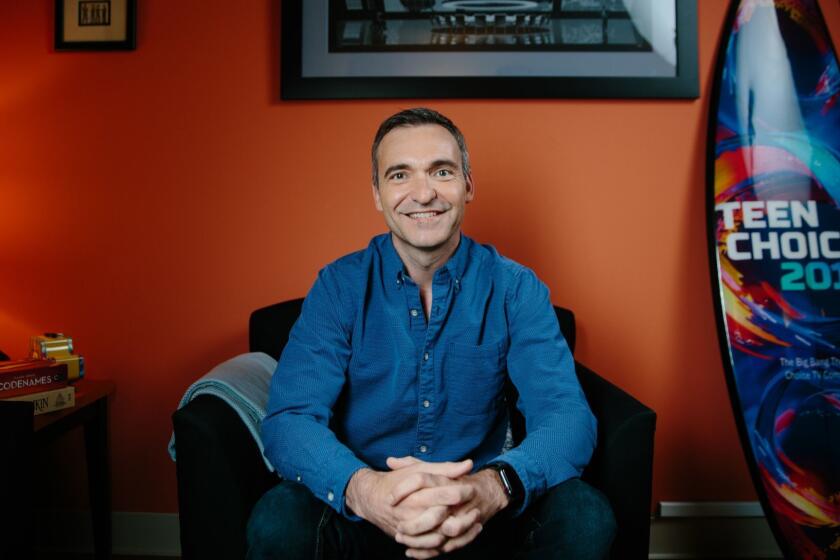 BURBANK, CALIF. - MARCH 29: Big Bang Theory showrunner Steve Holland poses for a portrait in his office on the Warner Bros. lot on Friday, March 29, 2019 in Burbank, Calif. (Kent Nishimura / Los Angeles Times)