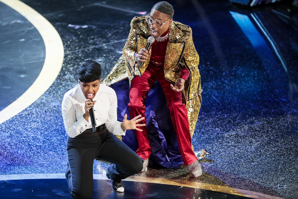 Janelle Monáe and Billy Porter perform during the telecast of the 92nd Academy Awards.
