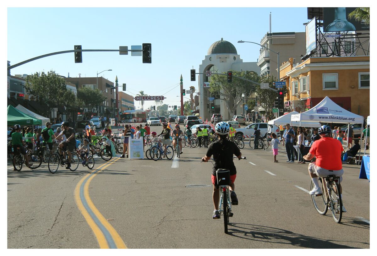 The bicycling tradition of ciclovía, a weekly tradition in Colombia, was transferred to Hillcrest in 2014 as the CycloSDias.