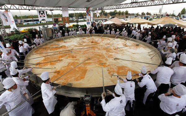 World's largest omelette