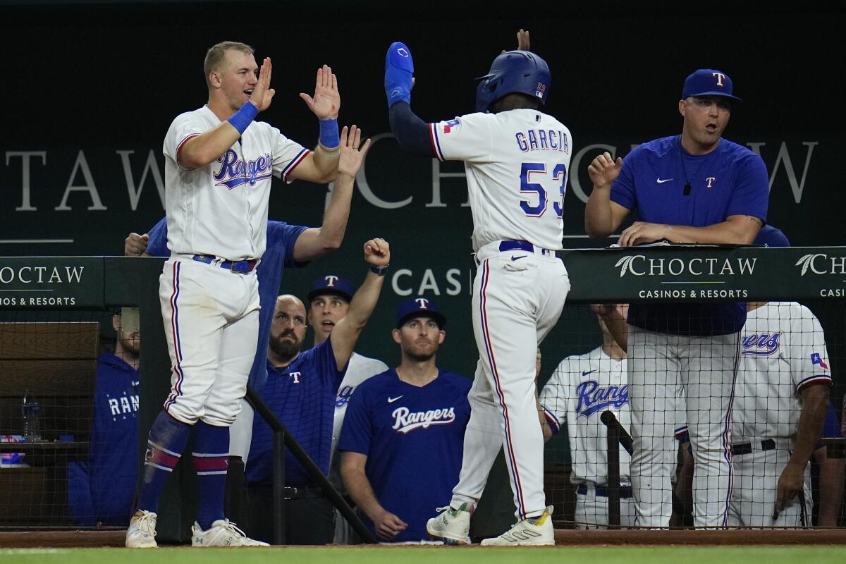 Josh Jung Reacts to Hitting a Homer in First MLB At Bat & His First Game  With Texas Rangers 