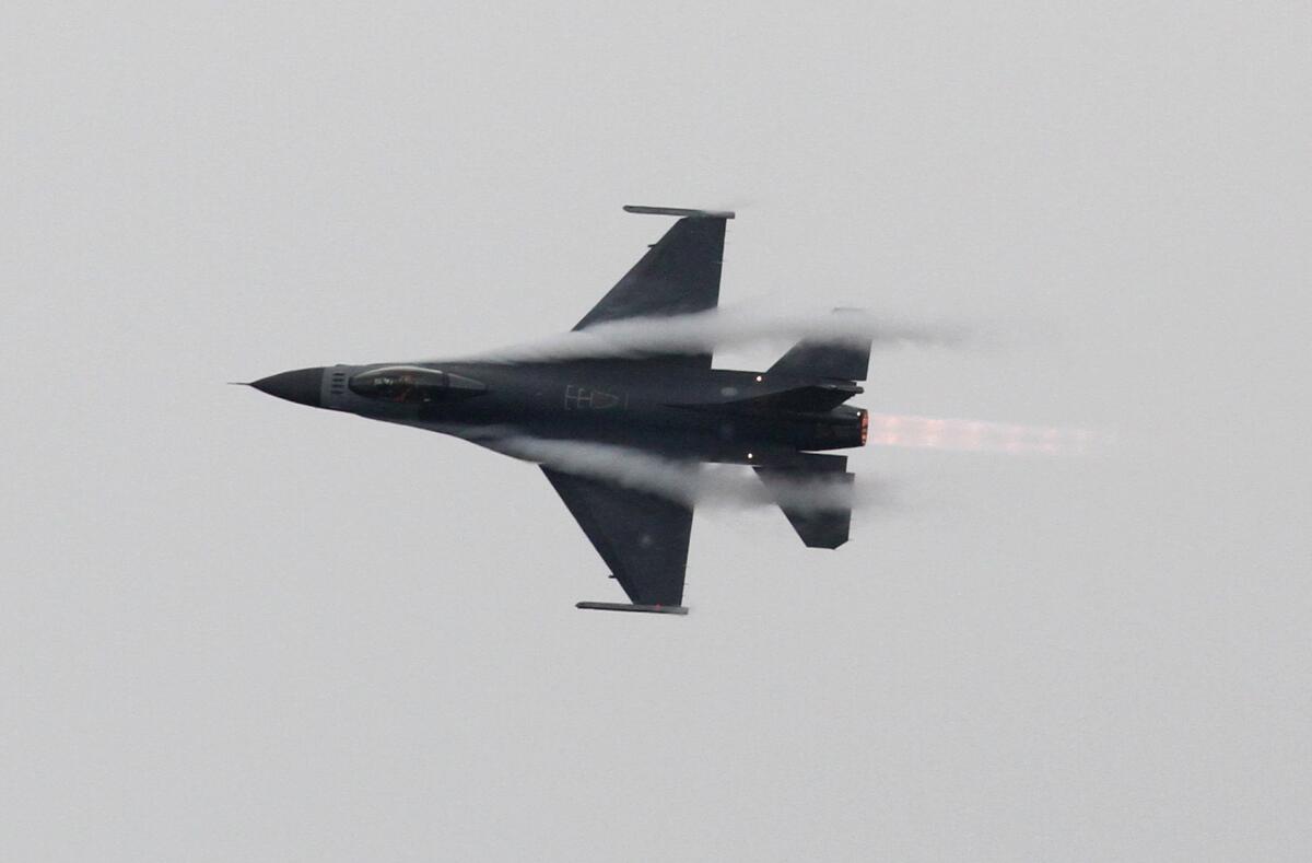 A Taiwanese air force F-16 fighter
