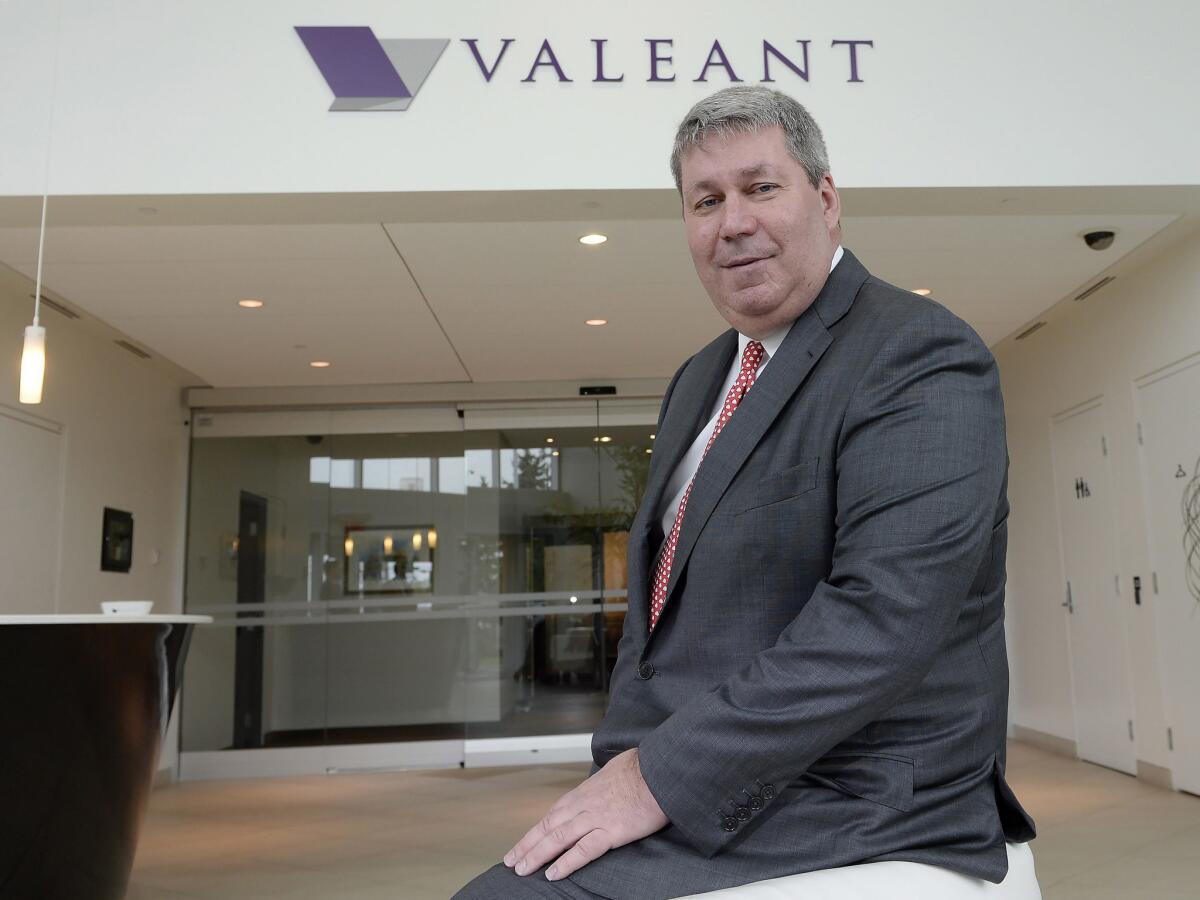 Valeant Pharmaceuticals' current chief executive, J. Michael Pearson, is to stay until his replacement has been appointed.
