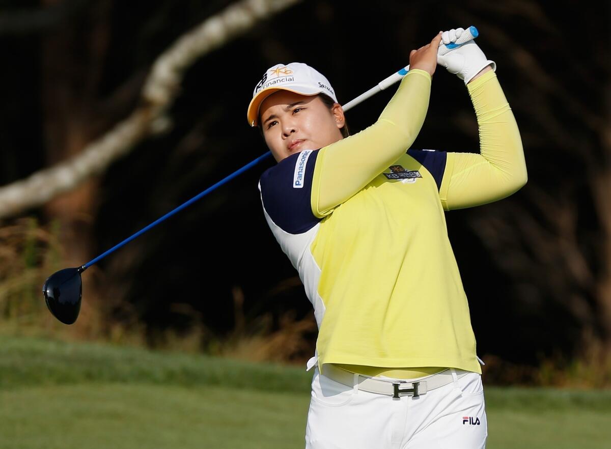 Inbee Park of South Korea is looking to become the second woman to win the first three majors of the season.