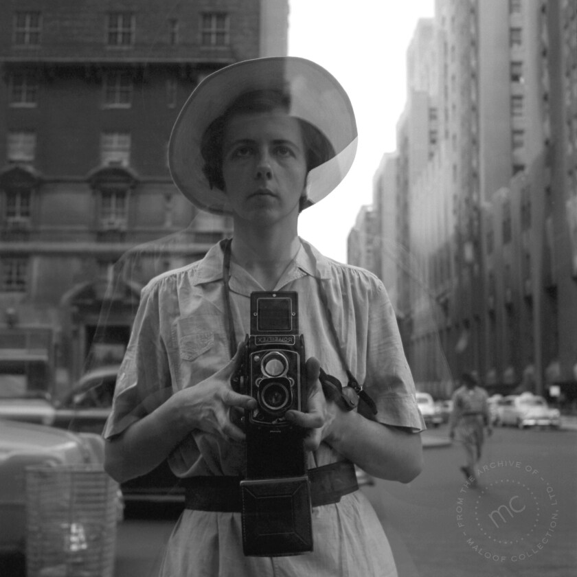 Photographer Vivian Maier (pictured here in an undated self-portrait) left behind a vast archive of images that has come to be widely celebrated in the wake of her death. A looming legal battle may tie up copyright to her work for years to come.