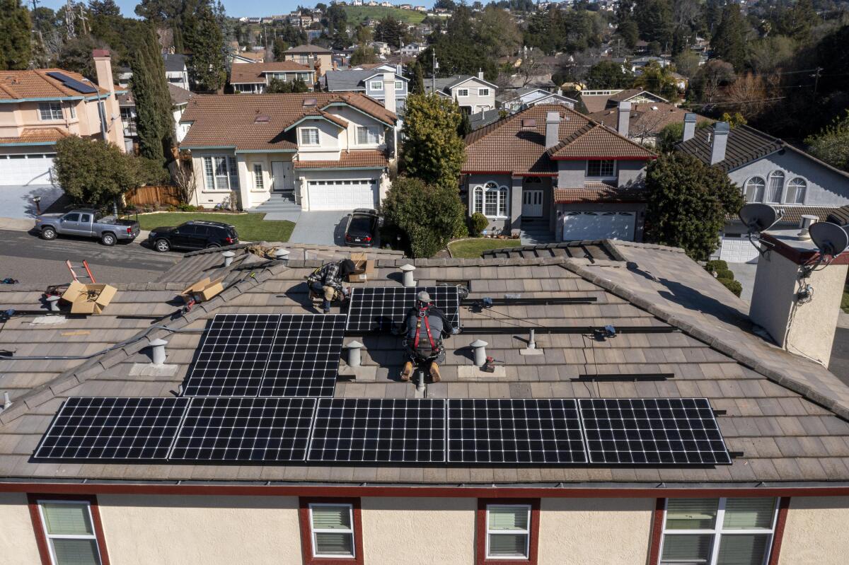 solar panels are installed in a roof