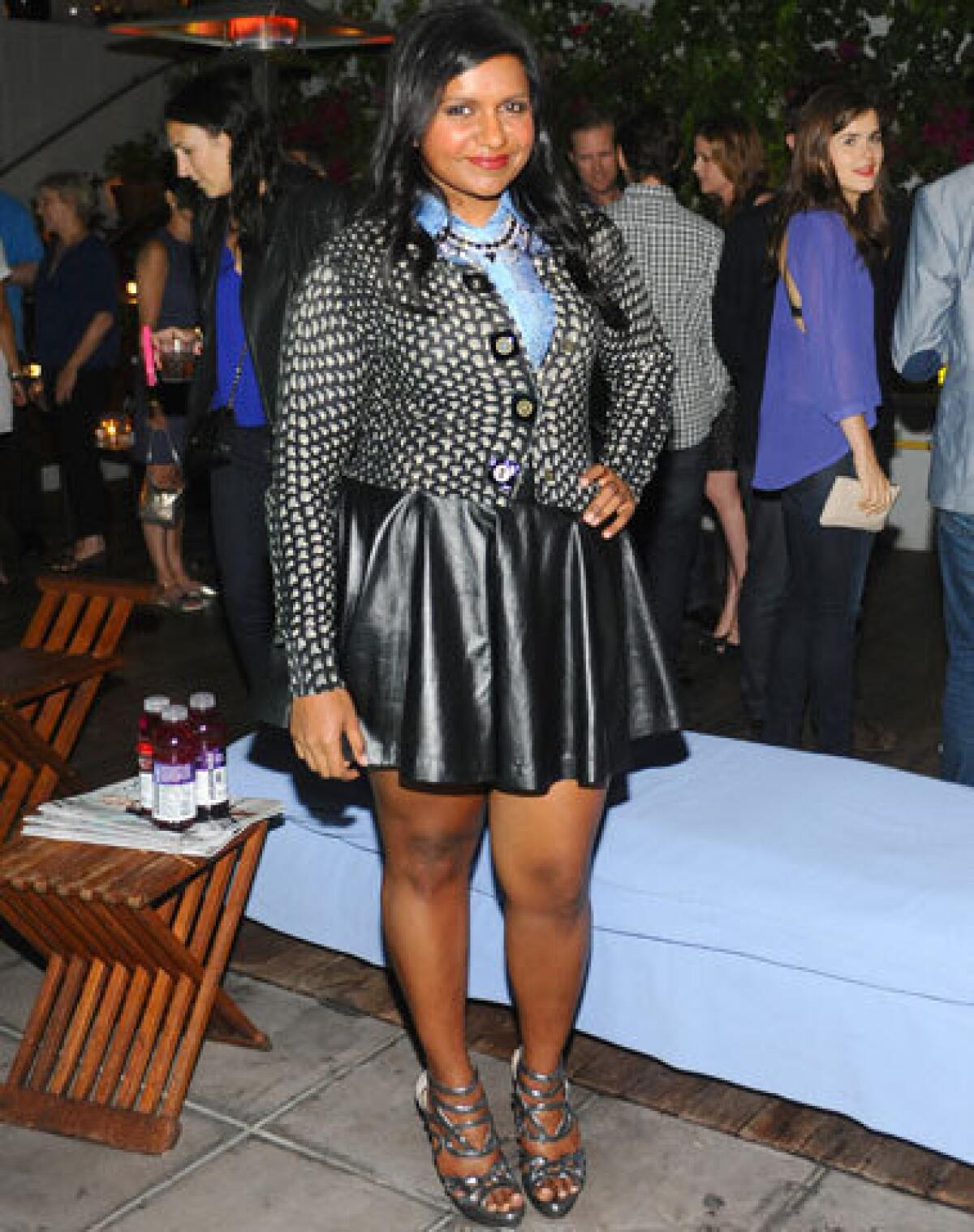 Mindy Kaling steps out celebrating her new show "The Mindy Project."