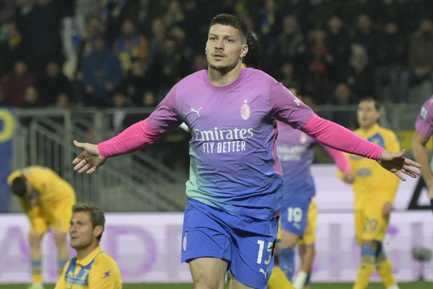 Super sub Jović snatches 3-2 win for Milan at Frosinone to pile pressure on  Juventus - The San Diego Union-Tribune