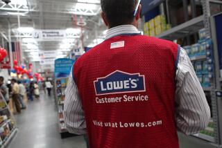 SAN FRANCISCO - NOVEMBER 04: A Lowe's employee walks through the store during the grand opening of the Lowe's store on November 4, 2010 in San Francisco, California. San Francisco mayor and California Lt. Governor-elect Gavin Newsom attended a ribbon cutting for the opening of a new Lowe's store in the city's Bayview district. (Photo by Justin Sullivan/Getty Images)