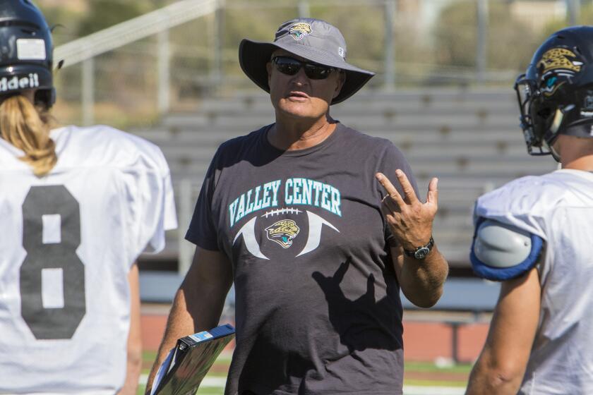 Valley Center high school football coach Rob Gilster is nearing 200 career wins. Photo by Don Boomer