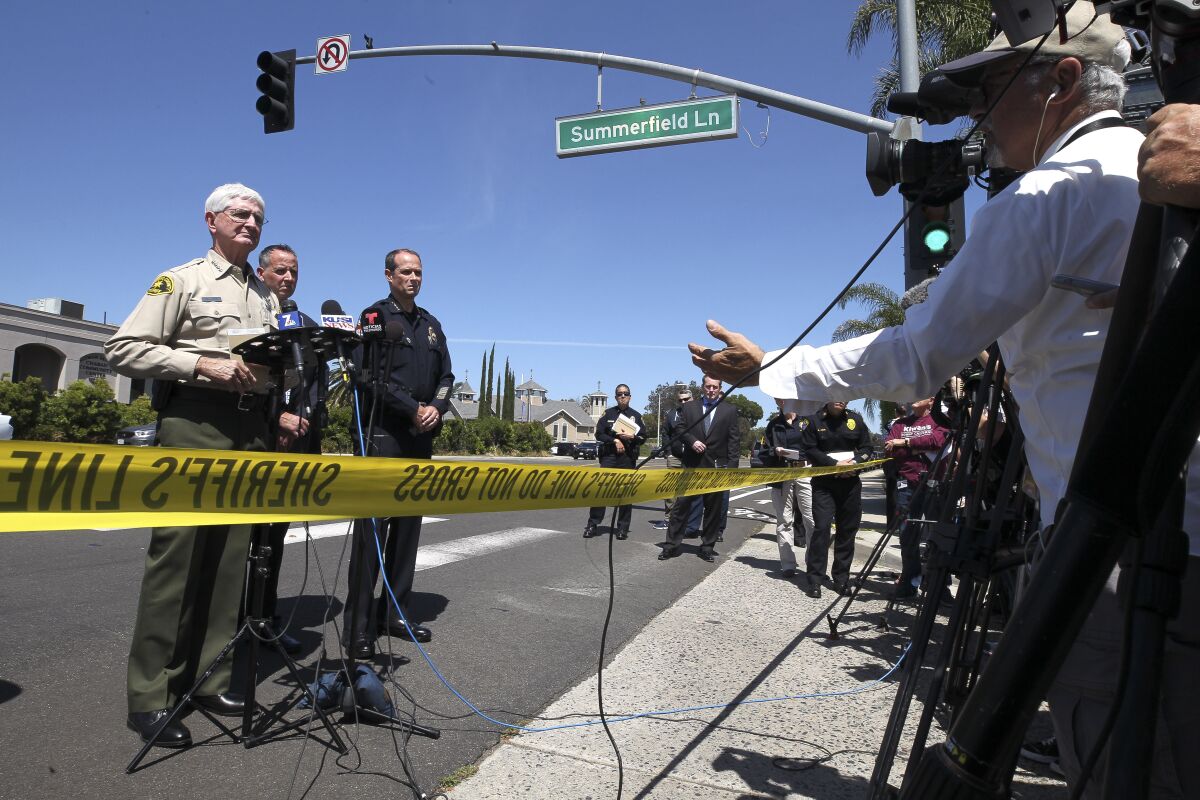 Hours after a gunman opened fire in the Chabad of Poway synagogue Saturday, San Diego County Sheriff Bill Gore and other officials took questions from the media about the shooting.