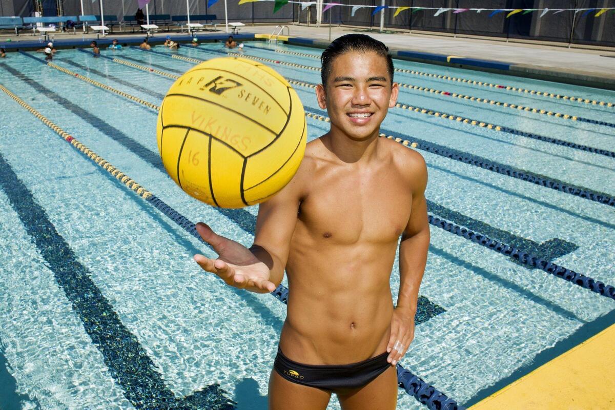 Leo Yuno is one of the leading scorers for the Marina High boys’ water polo team.