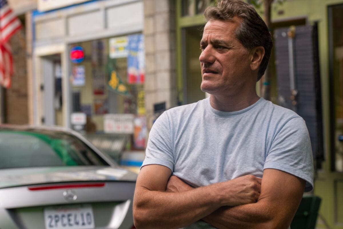 John Cappetta, who runs a Solana Beach production company, on the set of "A Snowy Day in Oakland," to be released March 17.