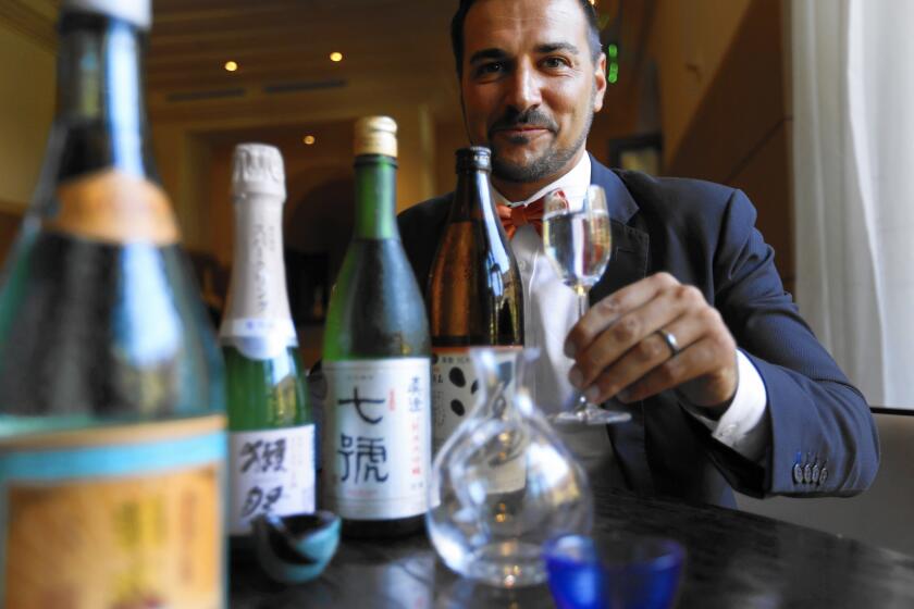 Roberto Loppi, beverage manager at the Montage in Beverly Hills, is an expert and educator in all things sake, the Japanese fermented rice drink.