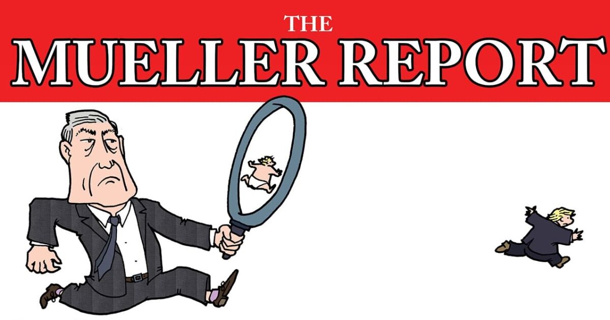 This is from the cover of "The Mueller Report Graphic Novel" by Shannon Wheeler and Steve Duin published on Sept. 15, 2020.
