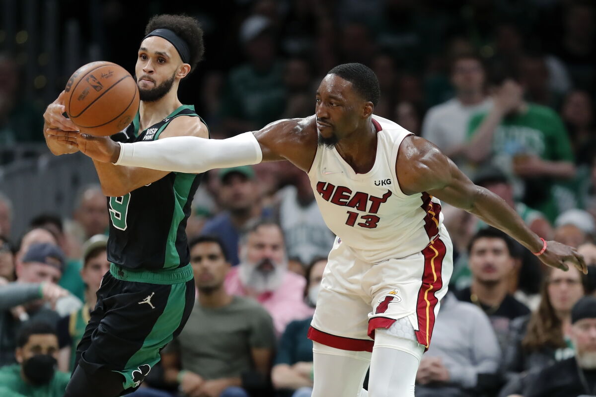 NBA playoffs: Heat fend off elimination and force Game 7 with Celtics - Los Angeles Times NBA playoffs: Heat fend off elimination and force Game 7 with Celtics - Los Angeles Times