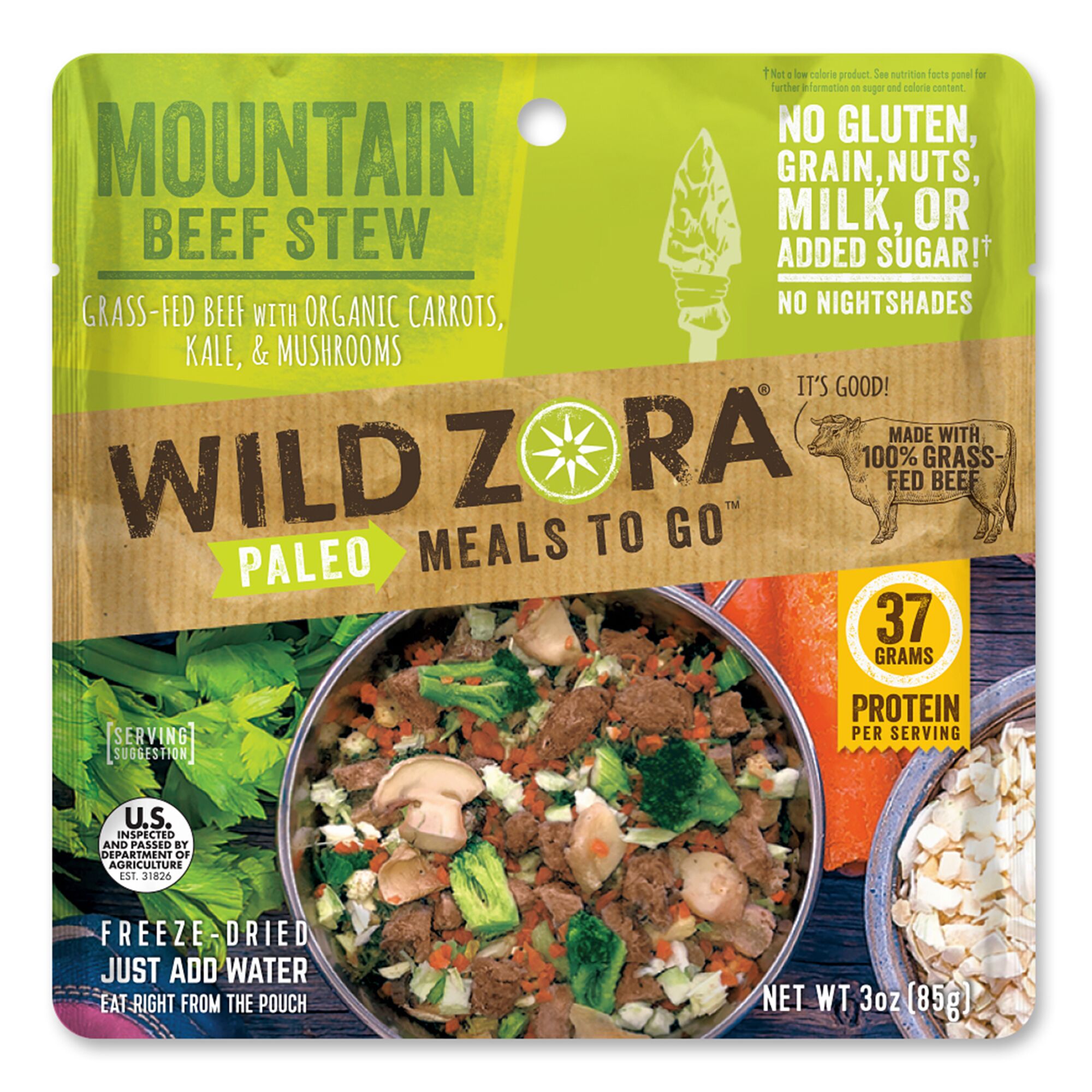 A pack of Wild Zora Mountain Beef Stew 