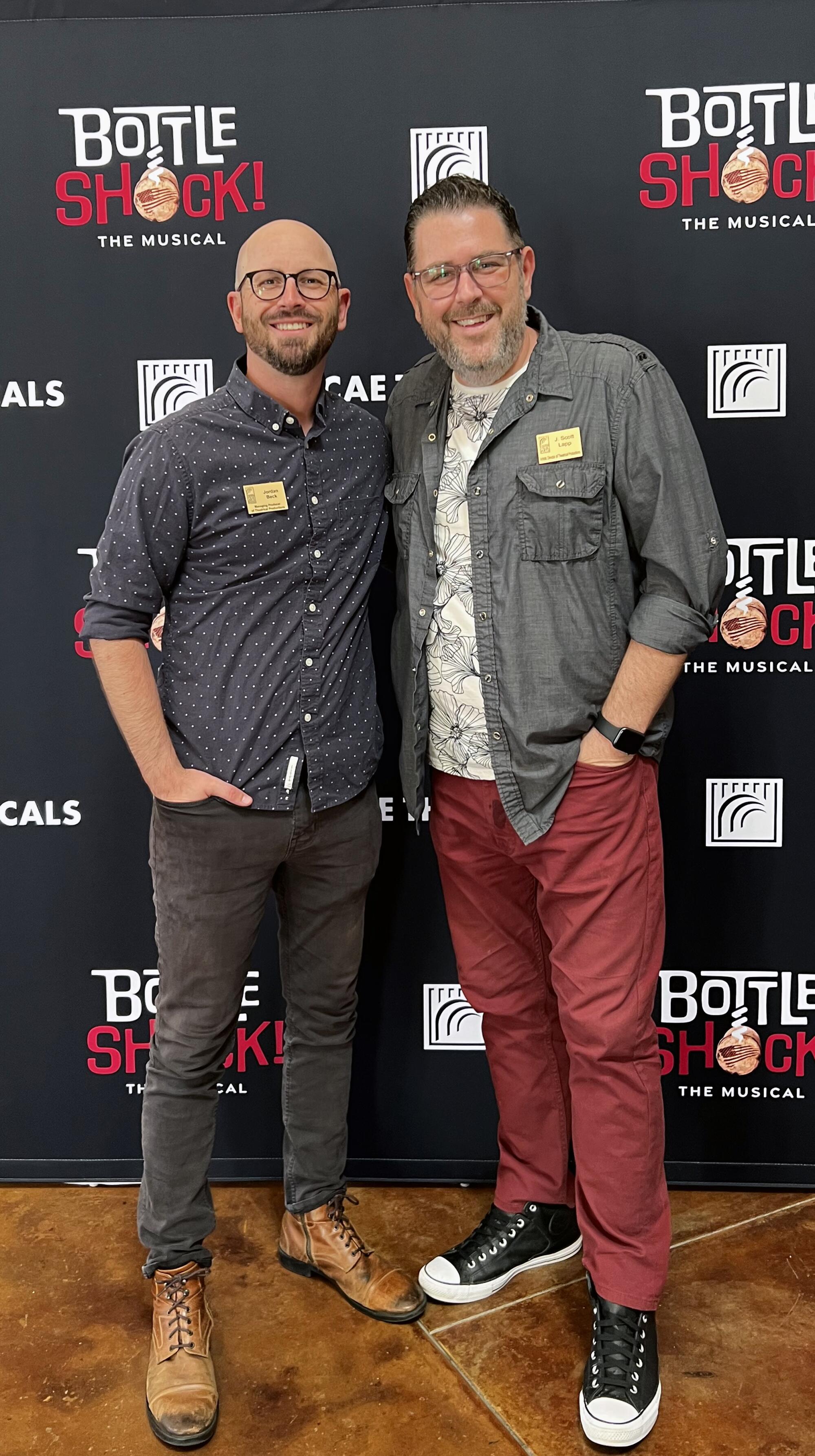 CCAE Theatricals' managing producer Jordan Beck (left) and artistic director J. Scott Lapp.