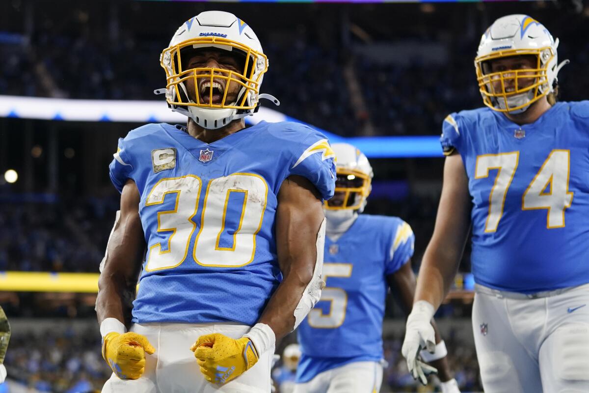 Los Angeles Chargers running back Austin Ekeler (30)