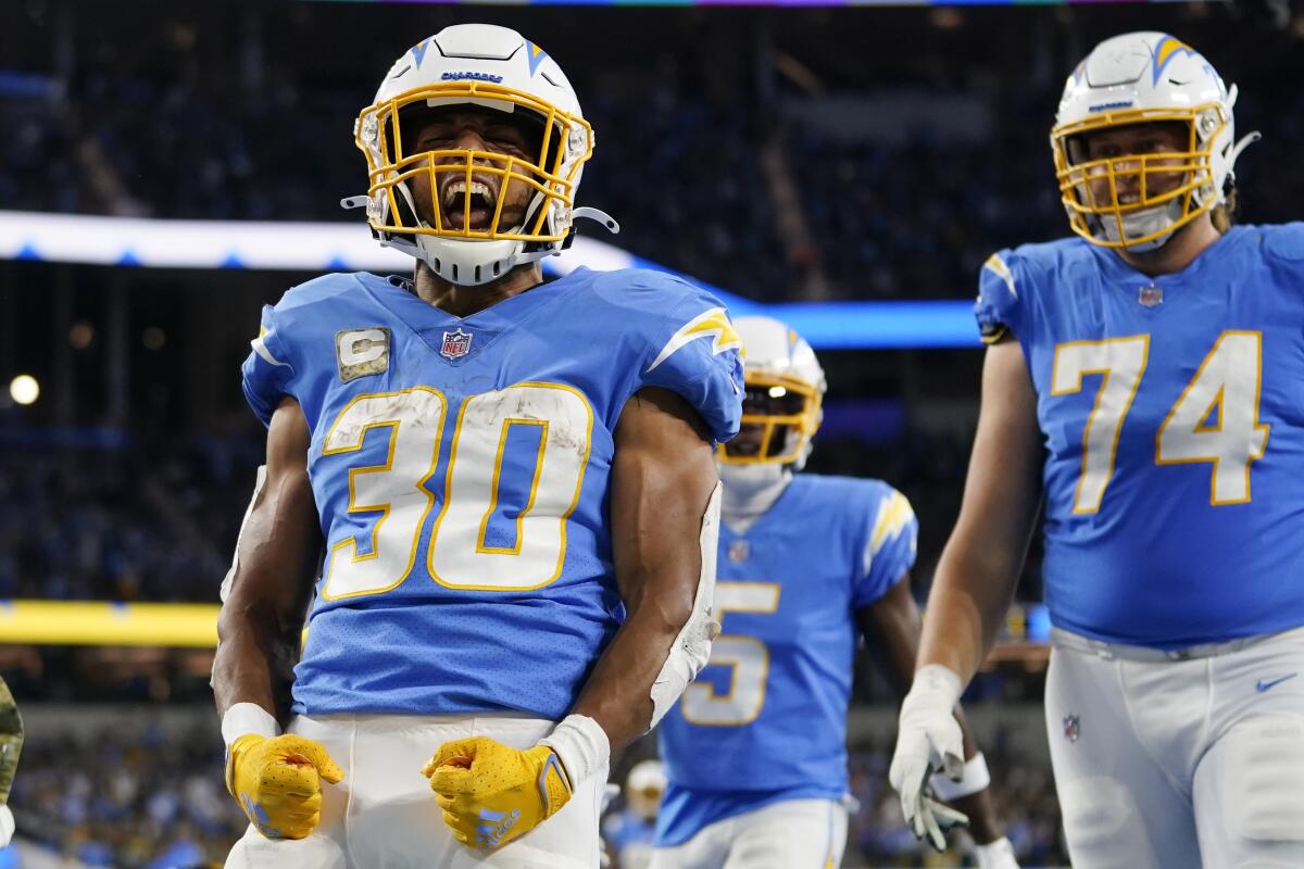 Los Angeles Chargers running back Austin Ekeler (30) 