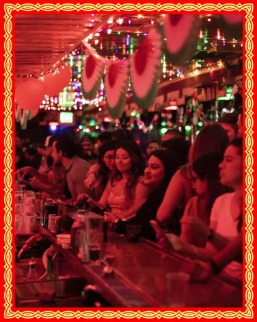 LOS ANGELES, CA - JUNE 18: Packed bar at La Cita in downtown Los Angeles.