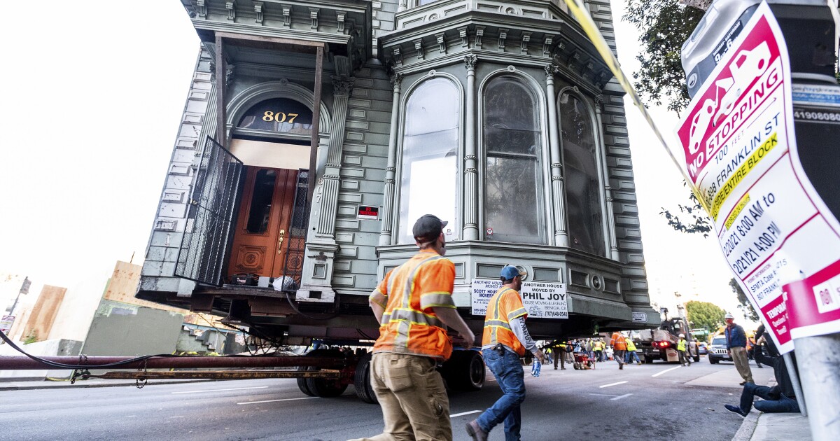 139-year-old home rolls to new San Francisco address