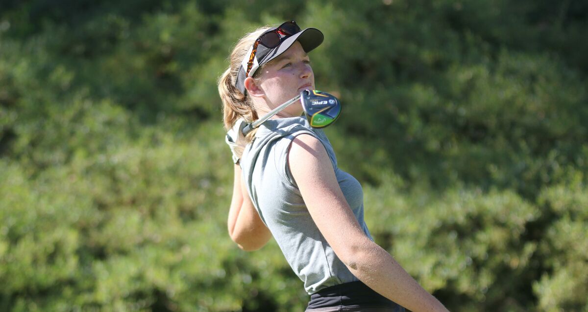 Junior Libby Fleming is Torrey Pines top-ranked golfer to date.