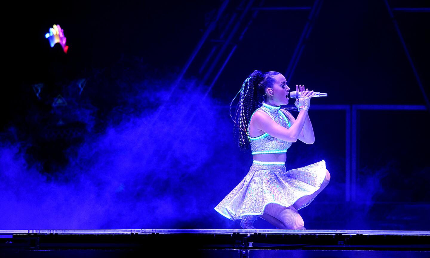 Katy Perry performs at Honda Center in Anaheim on Sept. 16.