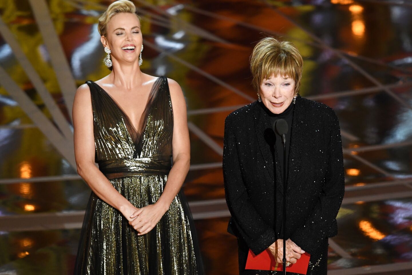 Charlize Theron, left, and Shirley MacLaine.