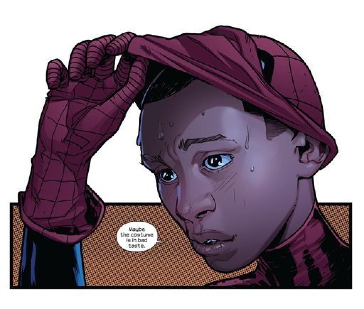  In “Ultimate Fallout,” the mantle of Spider-Man has been taken on by Miles Morales, a young African-American.